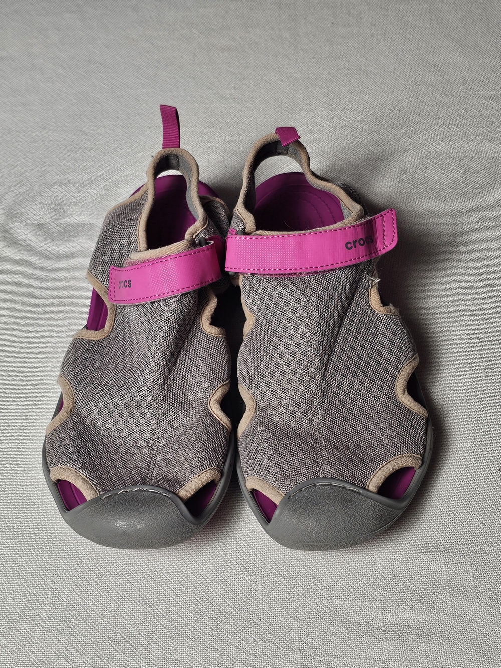 Crocs Women's Swiftwater Mesh Sandals Womens Size 10 Pink/Gray